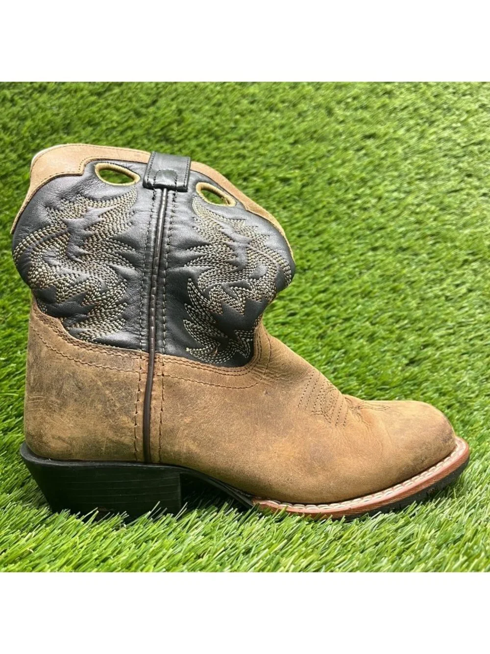 Dan Post Rascal Boys Size 13.5D Brown Classic Outdoor Pull On Western Boots